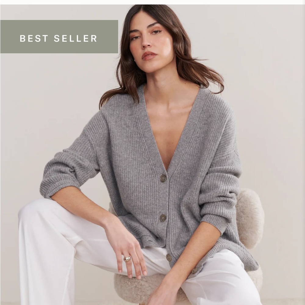 Heather Grey Jenni Kayne Cashmere Cocoon Cardigan
